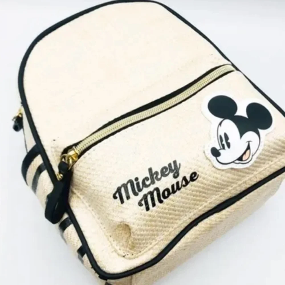 Disney Mickey Mouse Mini Backpack Wicker Style